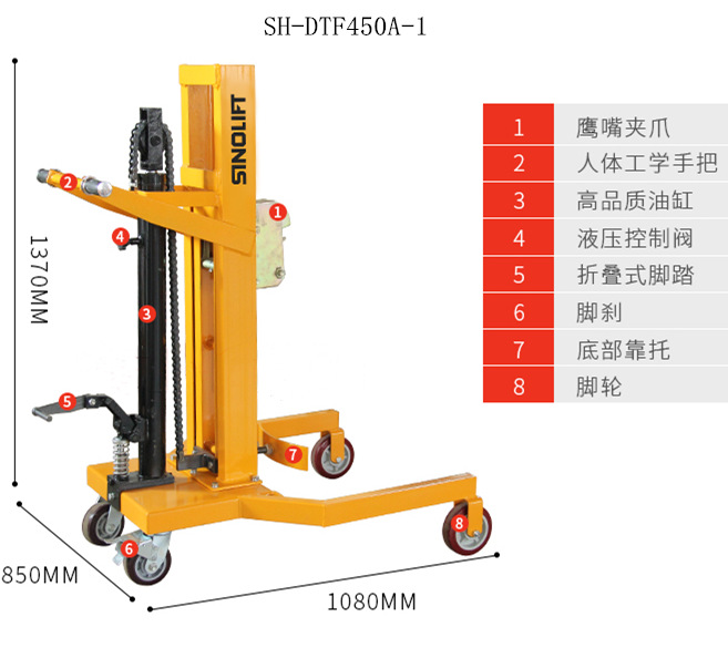 帥華SH-DTF450A-1帶電子秤油桶車